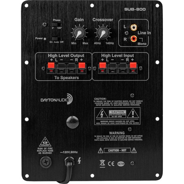 Main product image for 80 Watt Subwoofer Plate Amplifier with 3 dB Bass Boost at 45 Hz309-627